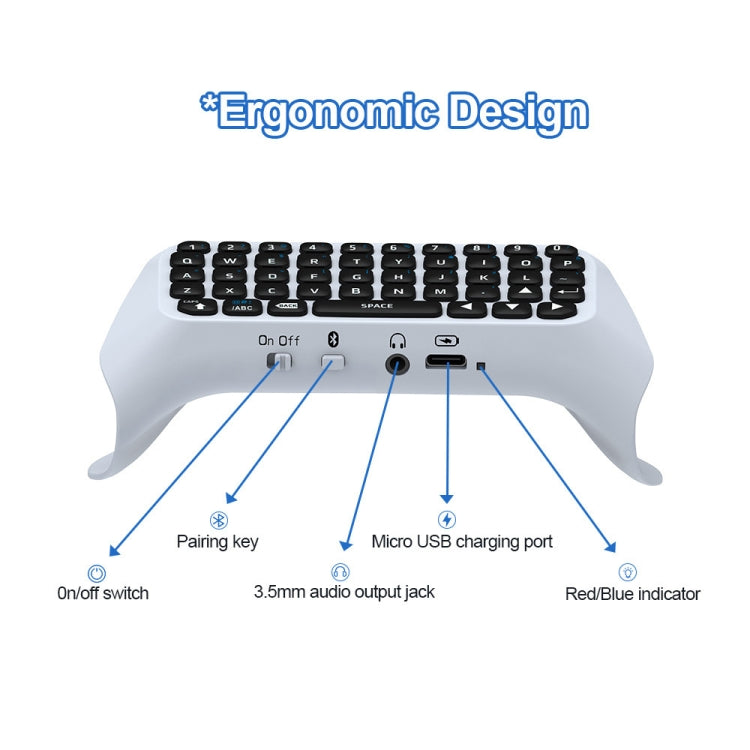 JYS-P5121 Bluetooth Wireless Handle Keyboard Can Chat Voice External Keyboard Suitable For PS5, Note: Without Handle by bashfashion