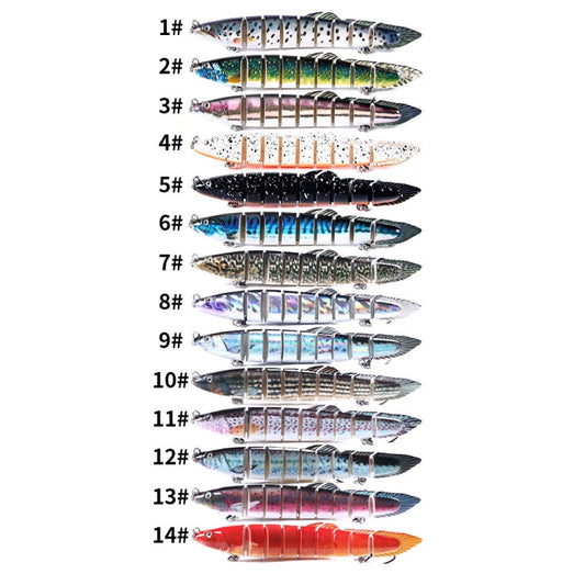 HENGJIA Multi-Segment Fish Bait Fake Fish Bait Luya Loach Bait(14 14cm 21.4g) by HENGJIA