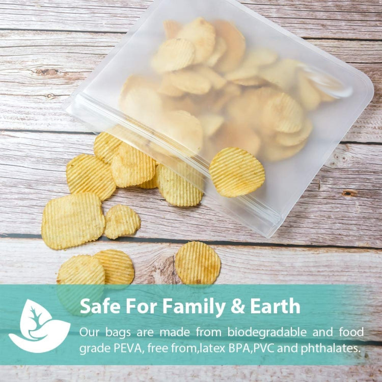 12 in 1 Translucent Frosted PEVA Food Preservation Bag Refrigerator Food Storage Bag Self-Sealing Food Bag Set(NO.1x7+NO.2x5) by bashfashion