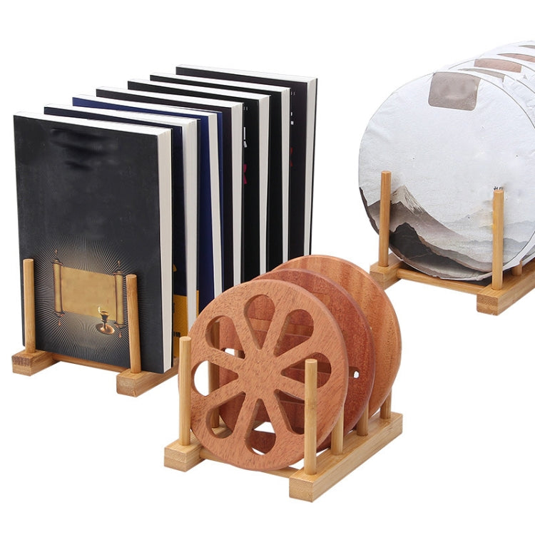 Multi-Purpose Bowl Disc Rack Kitchen Drain Rack Bamboo Tableware Storage Rack, Layer (specification): 7 Grid by bashfashion