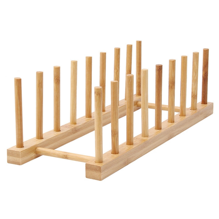 Multi-Purpose Bowl Disc Rack Kitchen Drain Rack Bamboo Tableware Storage Rack, Layer (specification): 8 Grid by bashfashion