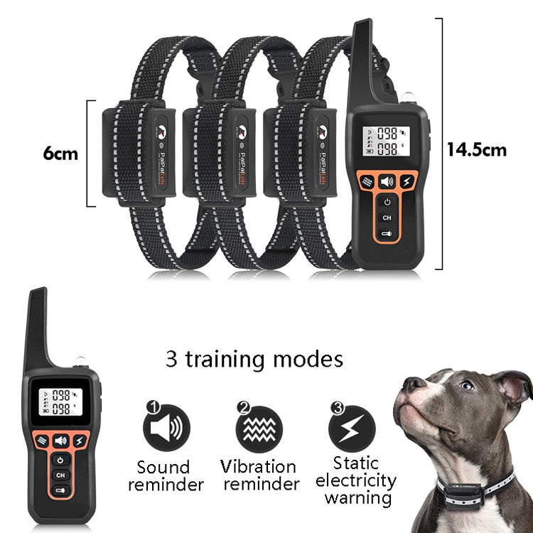 PaiPaitek PD529-3 Remote Control Dog Training Device Voice Control Barking Stopper Electronic Collar Dog Training Device by PaiPaitek