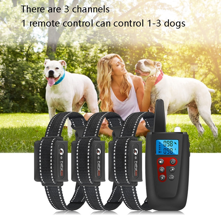 PaiPaitek PD526-3 Anti-Barking Device Dog Electric Shock Collar Training Dog Remote Control Pet Training Equipment by PaiPaitek
