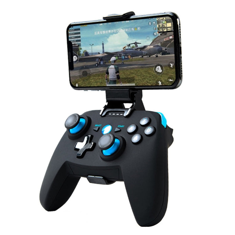 CX-X1 2.4GHz + Bluetooth 4.0 Wireless Game Controller Handle For Android / iOS / PC / PS3 Handle + Bracket (Blue) by bashfashion
