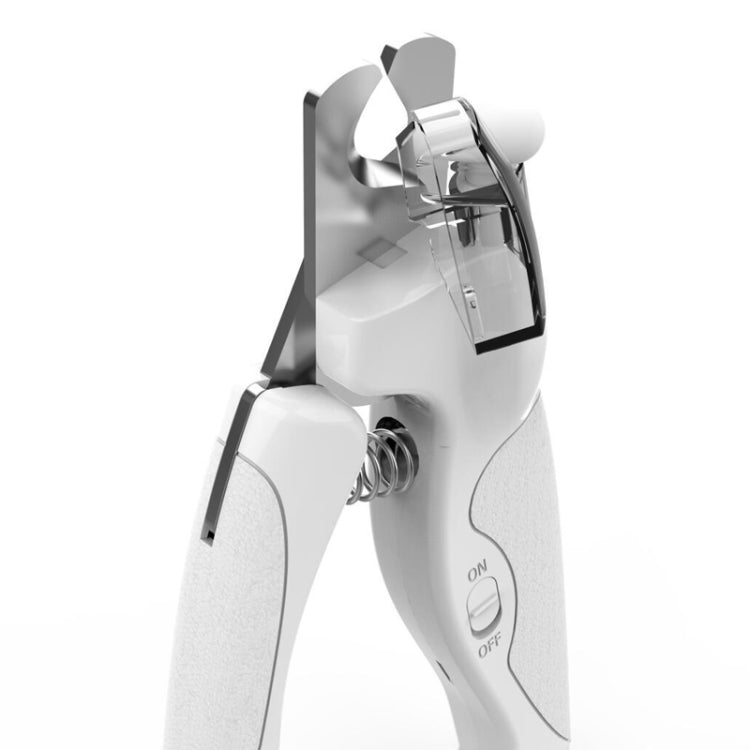 Pet LED Light Nail Tie Anti-Bloodline Nail Trimmer(White) by bashfashion