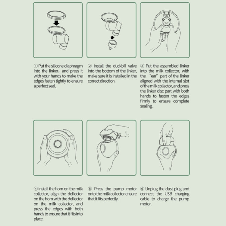 Wearable Automatic Breast Pump Massage Hands-free Invisible Wireless Large Suction Breast Pump S9 - English - Gray by bashfashion