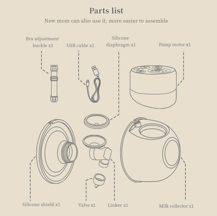 Wearable Automatic Breast Pump Massage Hands-free Invisible Wireless Large Suction Breast Pump S12 - English - White by bashfashion