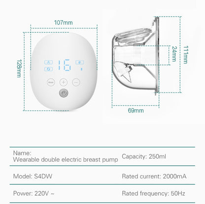 Wearable Automatic Breast Pump Massage Hands-free Invisible Wireless Large Suction Breast Pump S4DW - English by bashfashion