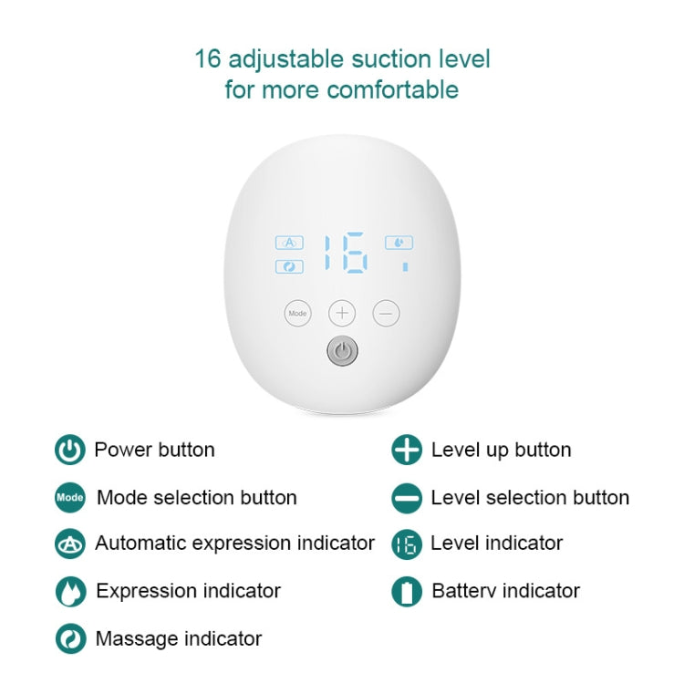 Wearable Automatic Breast Pump Massage Hands-free Invisible Wireless Large Suction Breast Pump S4DW - English by bashfashion