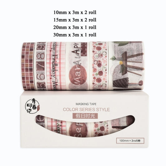 Hand Account Sticker Cute Girl Salt Hand Account Decoration Tape Diy Sticker Set(Holiday Time) by bashfashion