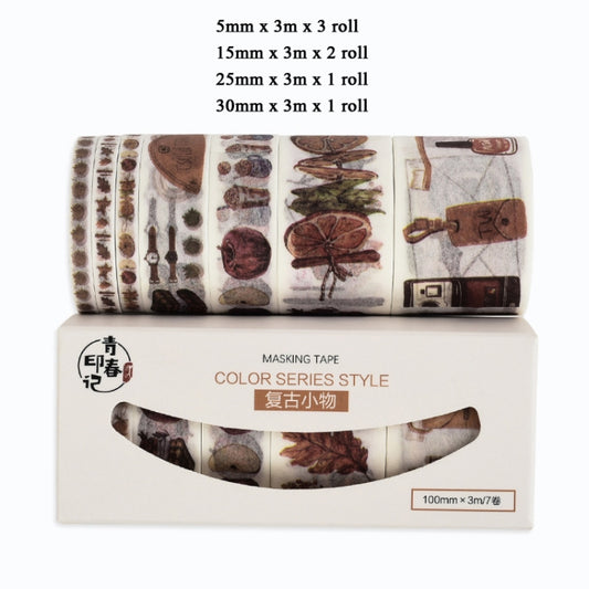 Hand Account Sticker Cute Girl Salt Hand Account Decoration Tape Diy Sticker Set(Vintage Objects) by bashfashion