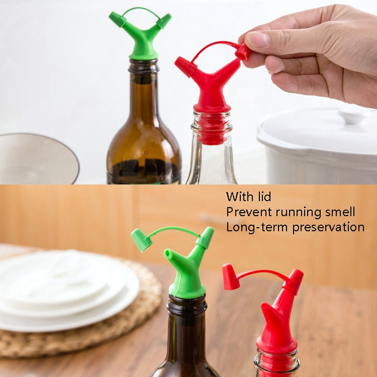 10 PCS Double-Headed Soy Sauce Bottle Mouth Bottle Stopper Wine Bottle Cover Color Random Delivery by bashfashion