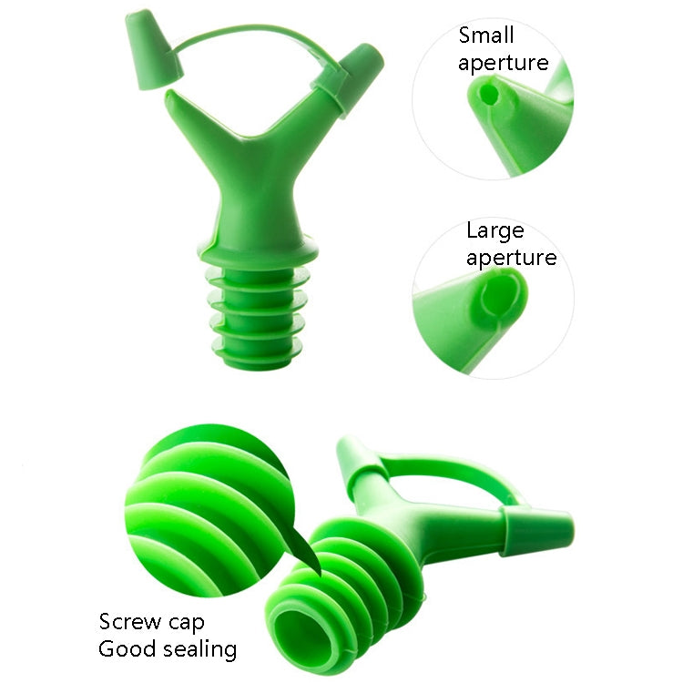 10 PCS Double-Headed Soy Sauce Bottle Mouth Bottle Stopper Wine Bottle Cover Color Random Delivery by bashfashion