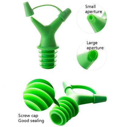 10 PCS Double-Headed Soy Sauce Bottle Mouth Bottle Stopper Wine Bottle Cover Color Random Delivery by bashfashion