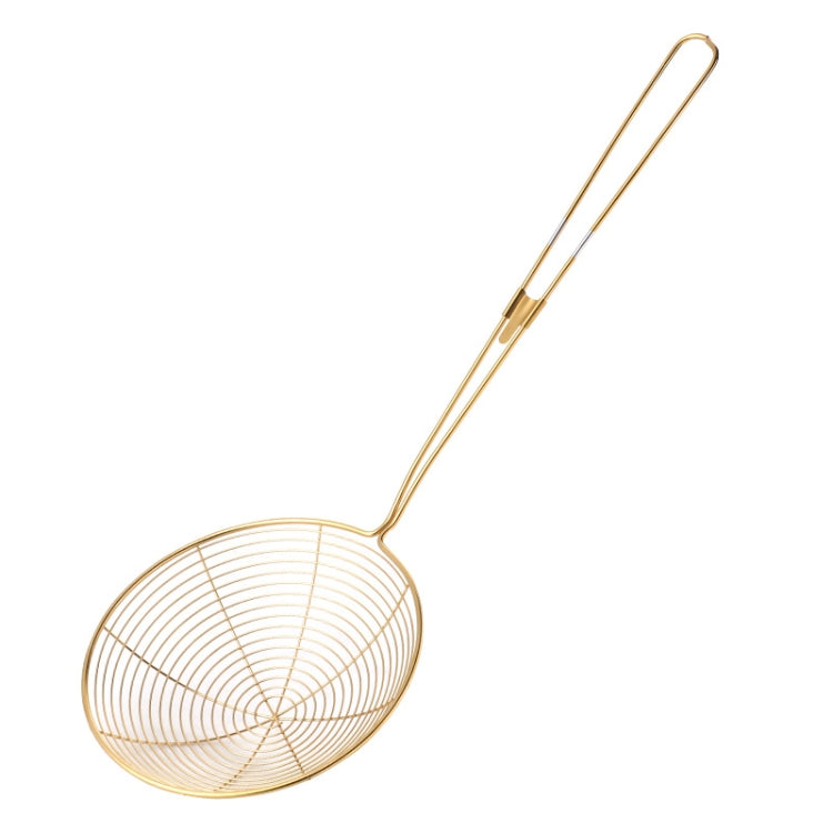 Stainless Steel Colander Noodle Spoon Oil Filter Spoon, Specification: Gold by bashfashion
