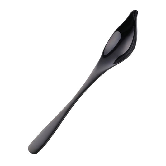 Household Kitchen Stainless Steel Seasoning Spoon 304 Thickened Tip Oil Spoon Mounting Spoon,Color: Black by bashfashion
