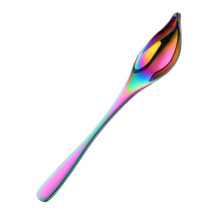 Household Kitchen Stainless Steel Seasoning Spoon 304 Thickened Tip Oil Spoon Mounting Spoon,Color: Colorful by bashfashion