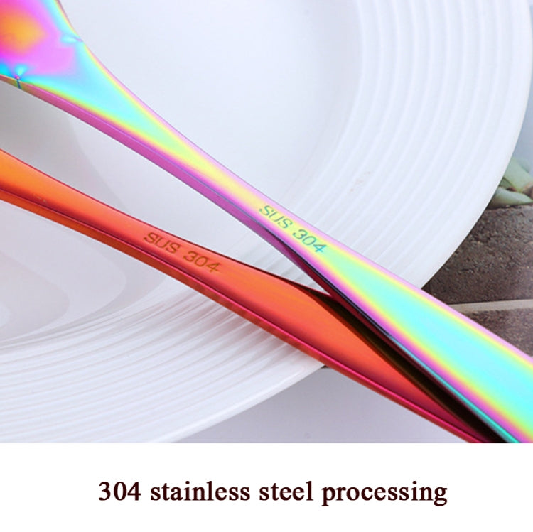 Household Kitchen Stainless Steel Seasoning Spoon 304 Thickened Tip Oil Spoon Mounting Spoon,Color: Colorful by bashfashion