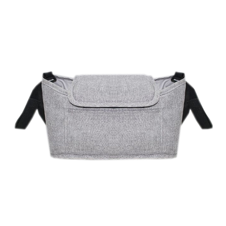 Stroller Storage Hanging Bag Multifunctional Large Capacity Stroller Bag(Linen Gray) by bashfashion