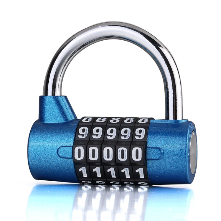 Large 5 Digit Combination Gym Cabinets Password Lock Tool Box Door Padlock(Blue) by bashfashion