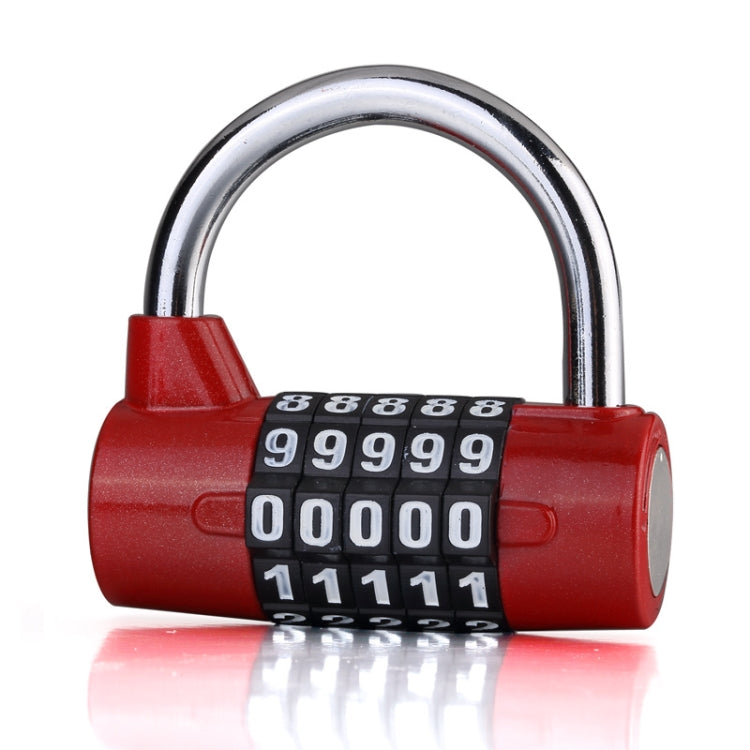Large 5 Digit Combination Gym Cabinets Password Lock Tool Box Door Padlock(Red) by bashfashion