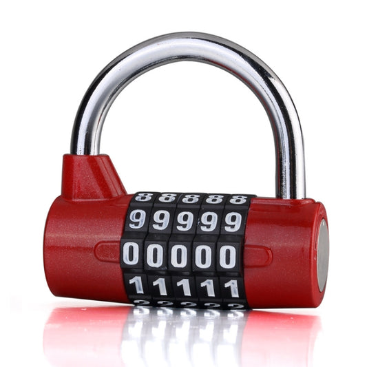 Large 5 Digit Combination Gym Cabinets Password Lock Tool Box Door Padlock(Red) by bashfashion