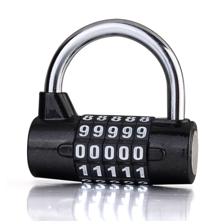 Large 5 Digit Combination Gym Cabinets Password Lock Tool Box Door Padlock(Black) by bashfashion