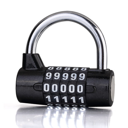 Large 5 Digit Combination Gym Cabinets Password Lock Tool Box Door Padlock(Black) by bashfashion