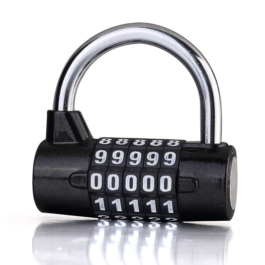 Large 5 Digit Combination Gym Cabinets Password Lock Tool Box Door Padlock(Black) by bashfashion