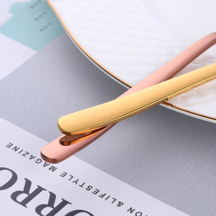 Stainless Steel Instant Noodle Fork Multi-Purpose V-Shaped Knife Fork Spoon Integrated Tableware, Color: Gold by bashfashion