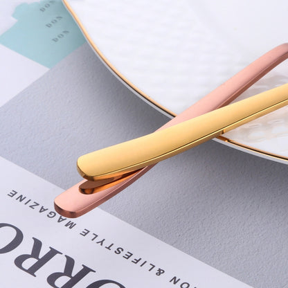 Stainless Steel Instant Noodle Fork Multi-Purpose V-Shaped Knife Fork Spoon Integrated Tableware, Color: Black by bashfashion