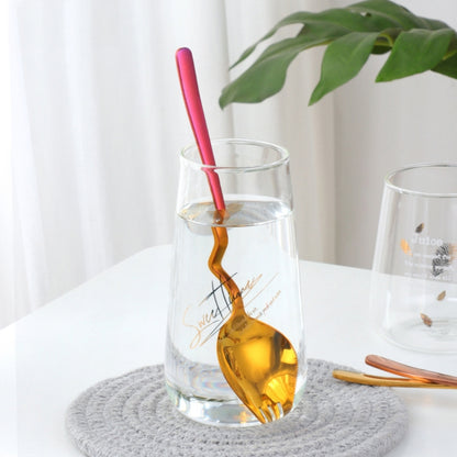 Stainless Steel Instant Noodle Fork Multi-Purpose V-Shaped Knife Fork Spoon Integrated Tableware, Color: Blue by bashfashion