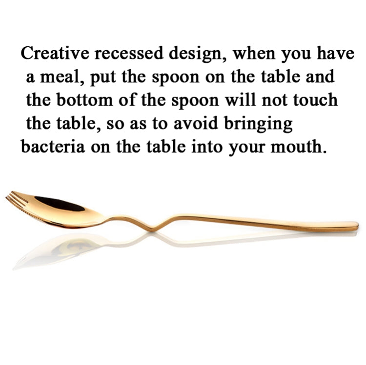 Stainless Steel Instant Noodle Fork Multi-Purpose V-Shaped Knife Fork Spoon Integrated Tableware, Color: Colorful by bashfashion