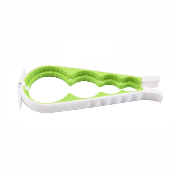 Multifunctional Silicone Non-Slip Bottle Opener Household Safety Can Opener(White + Green) by bashfashion