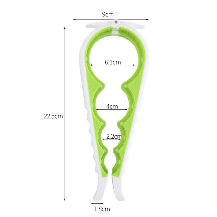 Multifunctional Silicone Non-Slip Bottle Opener Household Safety Can Opener(White + Green) by bashfashion