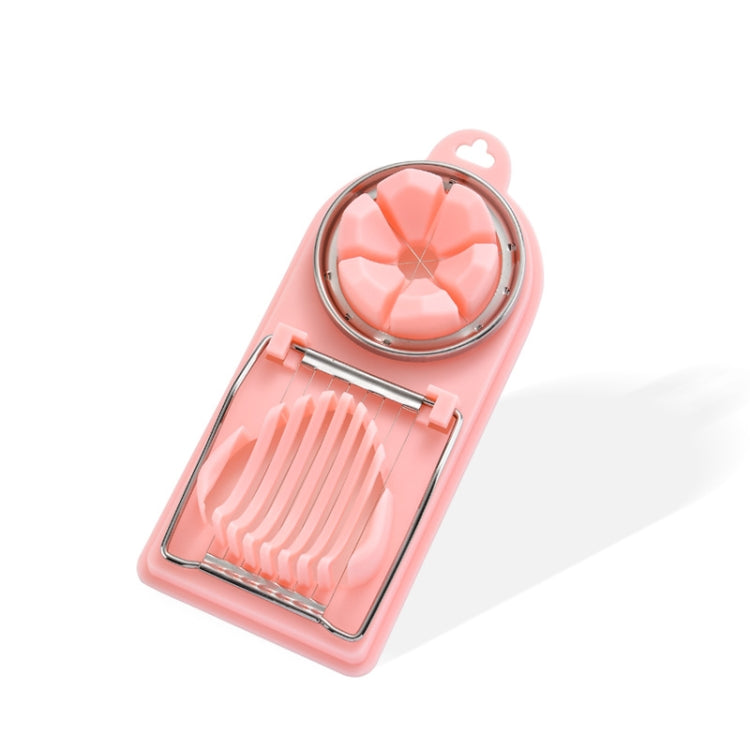 6 PCS Multifunctional Egg Cutter Kitchen Tool Stainless Steel Fancy Egg Cutter(Pink) by bashfashion