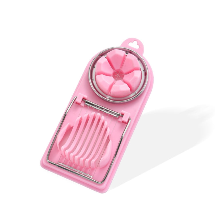 6 PCS Multifunctional Egg Cutter Kitchen Tool Stainless Steel Fancy Egg Cutter(Dark Pink) by bashfashion