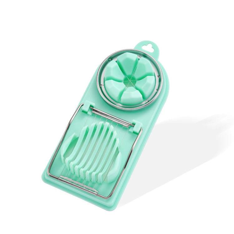 6 PCS Multifunctional Egg Cutter Kitchen Tool Stainless Steel Fancy Egg Cutter(Green) by bashfashion