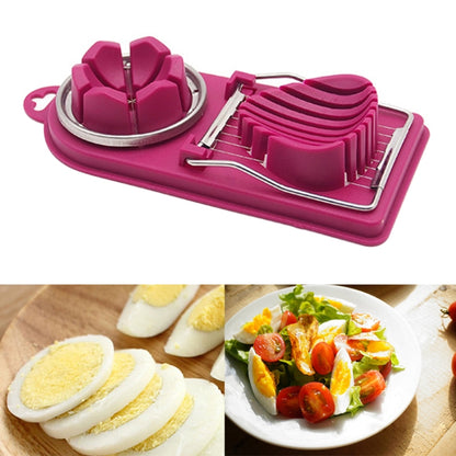 6 PCS Multifunctional Egg Cutter Kitchen Tool Stainless Steel Fancy Egg Cutter(Pink) by bashfashion