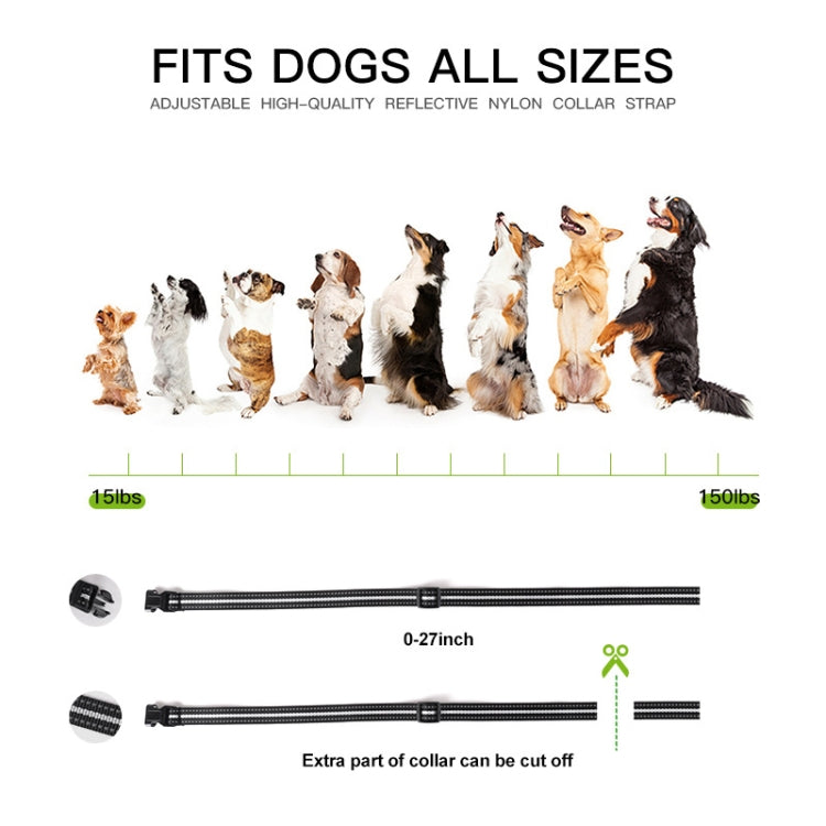 Dog Barking Stopper Sound Vibration Anti-Barking Electric Shock Collar EU Plug(Black) by bashfashion