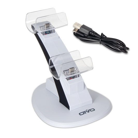 OIVO IV-P5234 Gamepad Aircraft Two-Seater Charger For PS5(White) by OIVO