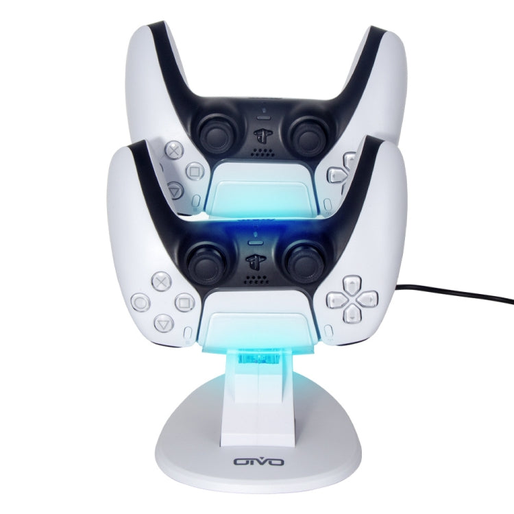 OIVO IV-P5234 Gamepad Aircraft Two-Seater Charger For PS5(White) by OIVO