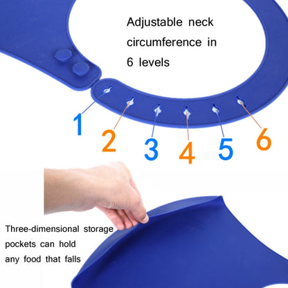 Yanxiang Elderly Eat Silicone Waterproof Bib Adult Widened Disposable Saliva Pocket(Blue) by Yanxiang