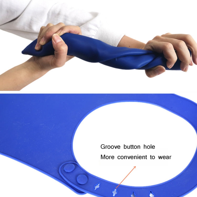 Yanxiang Elderly Eat Silicone Waterproof Bib Adult Widened Disposable Saliva Pocket(Blue) by Yanxiang