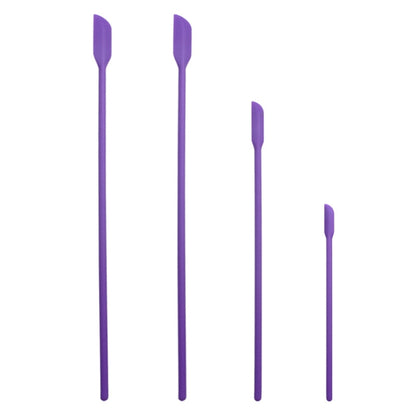 4 in 1 Silicone Mini-Pointed Scraper Lengthening Cosmetic Bottle Scraper Jam Spatula Set(Purple) by bashfashion