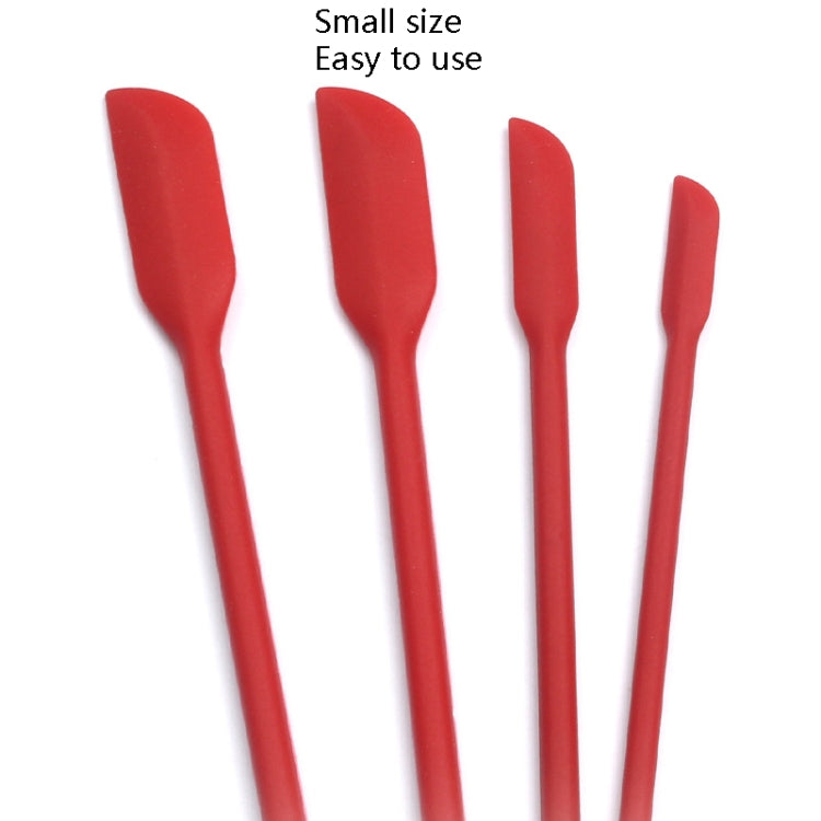 4 in 1 Silicone Mini-Pointed Scraper Lengthening Cosmetic Bottle Scraper Jam Spatula Set(Red) by bashfashion