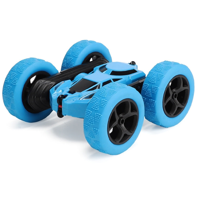 2.4G Remote Control Drift Roll Double-sided Stunt Car With Lights(Blue) by bashfashion