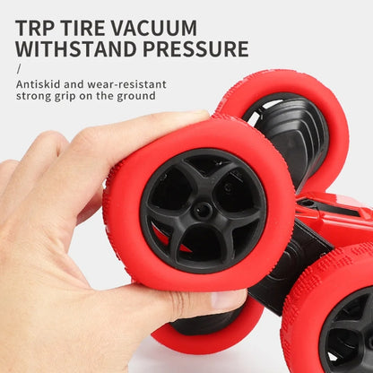 2.4G Remote Control Drift Roll Double-sided Stunt Car With Lights(Blue) by bashfashion