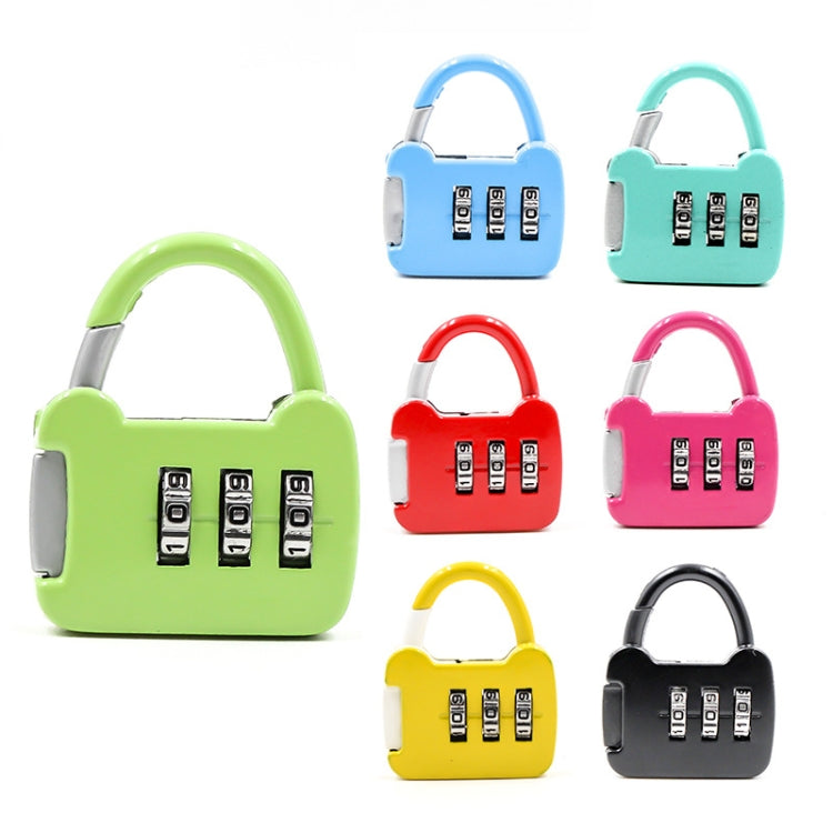 6 PCS Xmm-8007 Cartoon Cat Metal Digital Password Lock Mini Small Padlock Mix Color Random Delivery by bashfashion