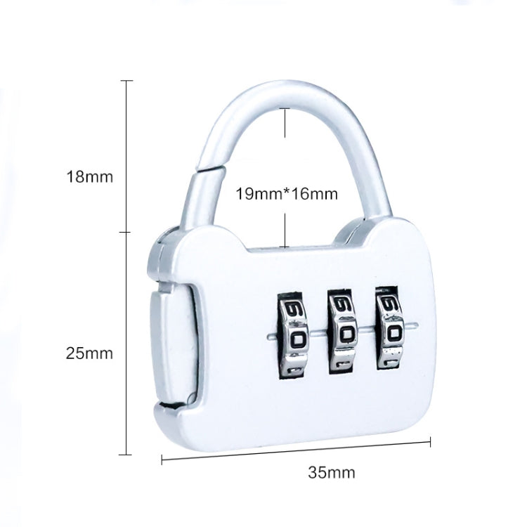 6 PCS Xmm-8007 Cartoon Cat Metal Digital Password Lock Mini Small Padlock Mix Color Random Delivery by bashfashion
